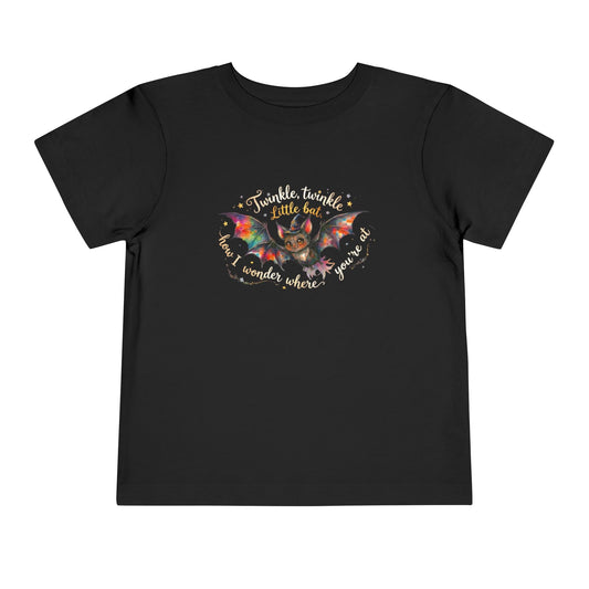 Twinkle Twinkle Little Bat, Alice in Wonderland, Dark Academia Toddler T-Shirt