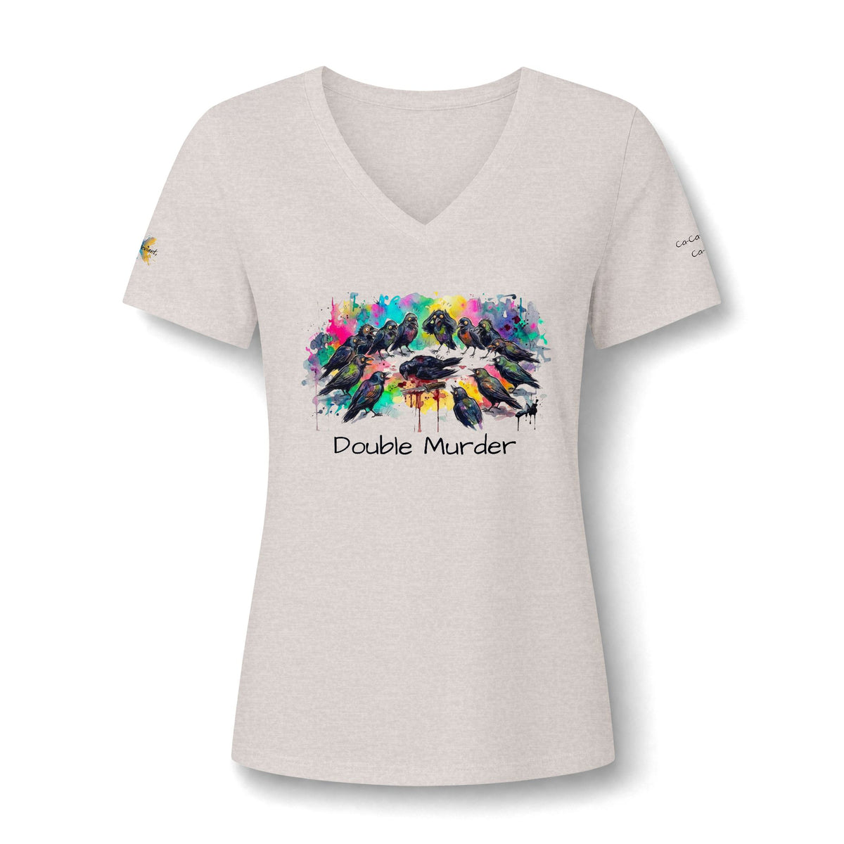 Double Murder of Crows V-Neck Tee
