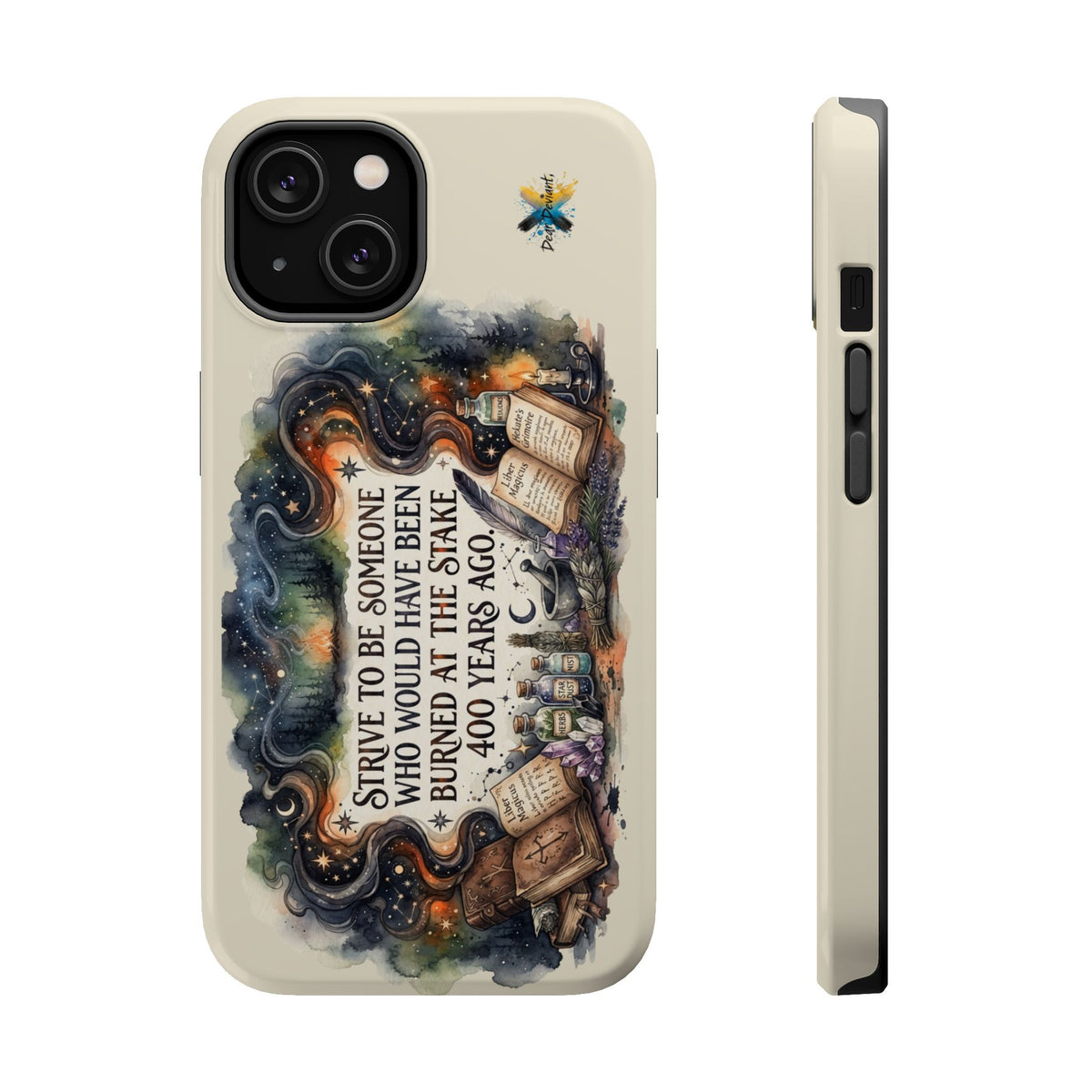 Strive to Be Someone Who Burned at the Stake, Dark Humor Witchy Vibes iPhone/Samsung Case