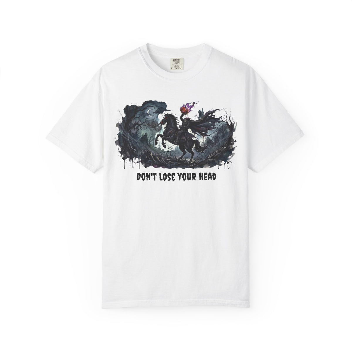Don't Lose Your Head, Sleepy Hollow Headless Horseman Adult T-Shirt