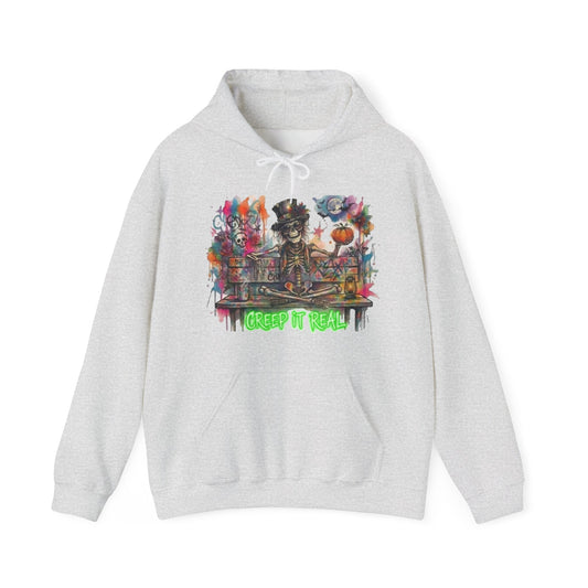 Creep It Real, Happy Skeleton Adult Hoodie
