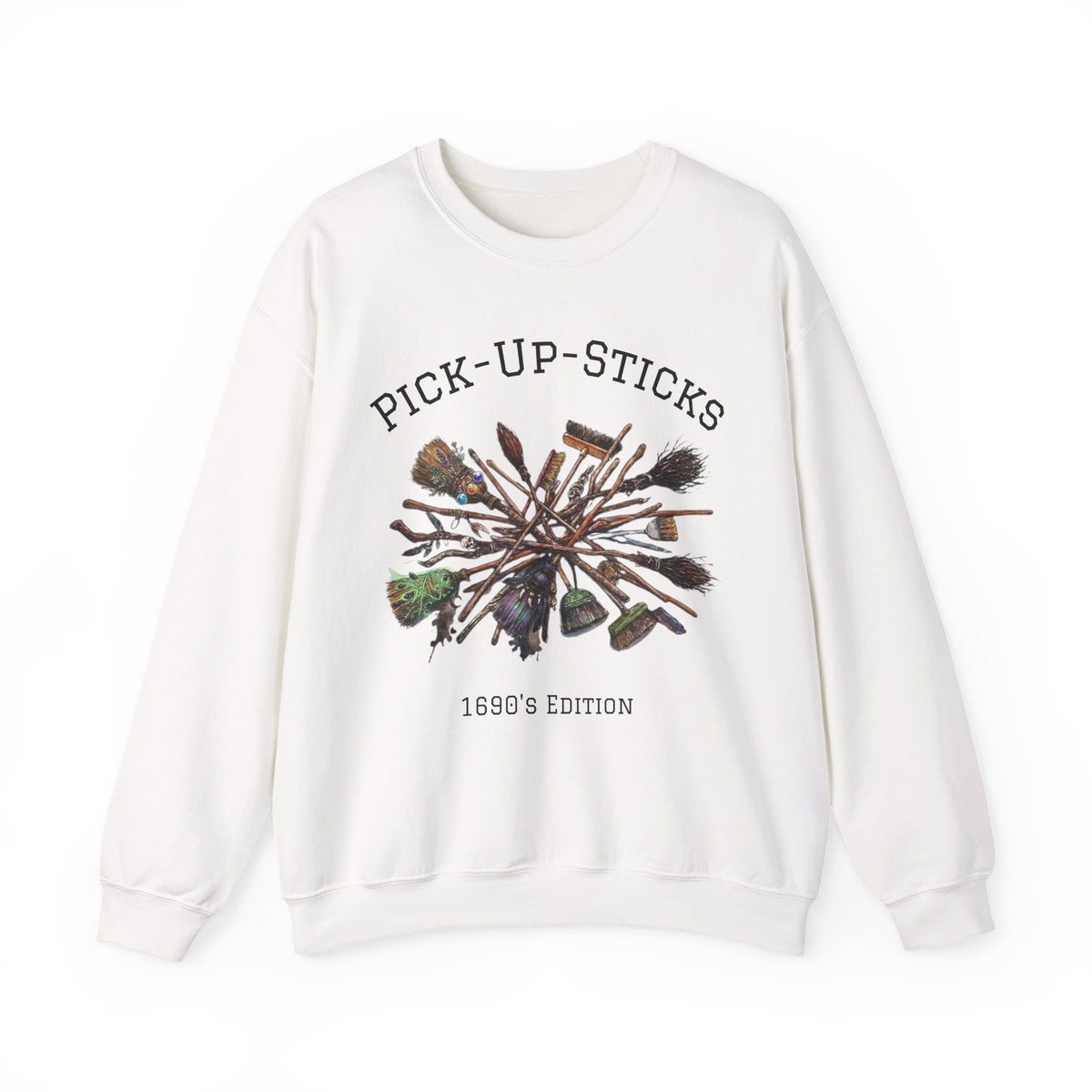 1690's Pick-Up-Sticks, Salem Witch's Brooms Sweatshirt