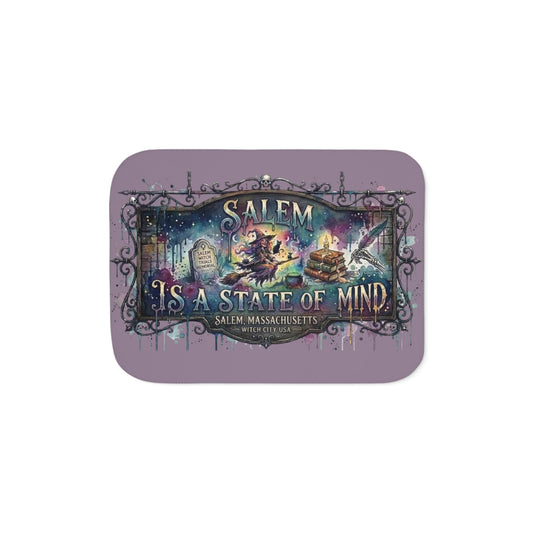 Salem Is a State of Mind, Witchy Vibes Salem, Mass. Fuzzy Sherpa Blanket