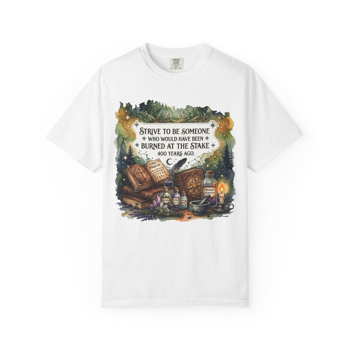 Strive to Be Someone Who Burned at the Stake, Dark Humor Witchy Vibes T-Shirt