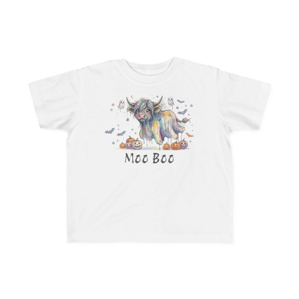 Moo Boo Highland Cow Ghost Toddler T-Shirt