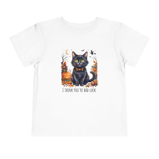 I Think You're Bad Luck, Black Cat Kids Halloween T-Shirt