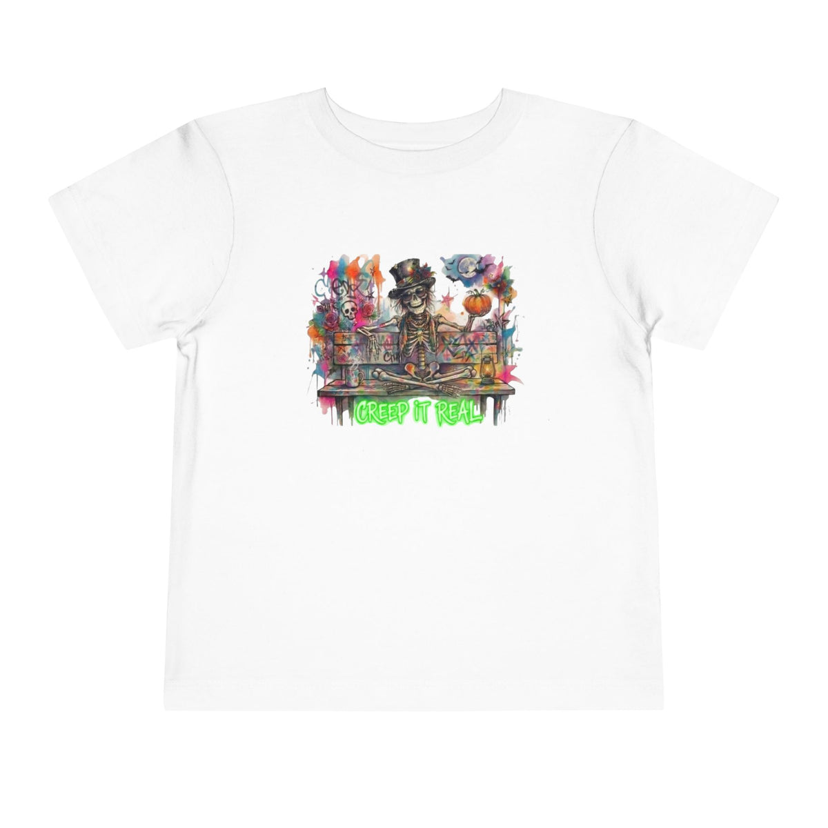 Creep It Real, Happy Skeleton Toddler Tee
