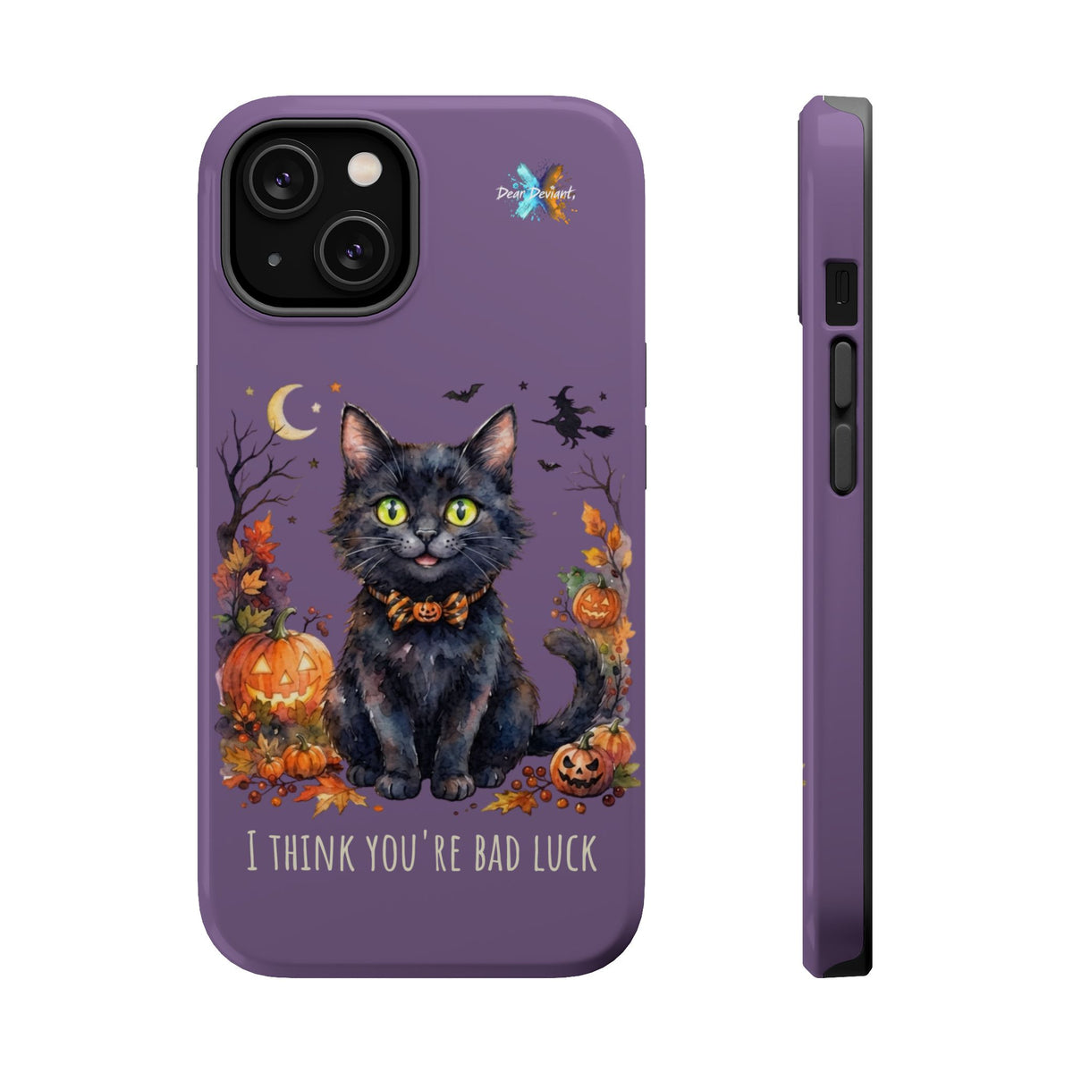 I Think You're Bad Luck, Black Cat Halloween Phone Case for iPhone and Samsung