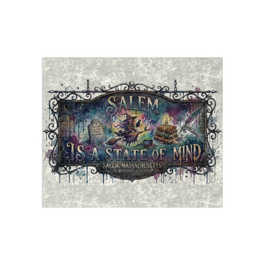Salem Is a State of Mind,  Witchy Vibes Salem, Mass. Elegant Crushed Velvet Blanket