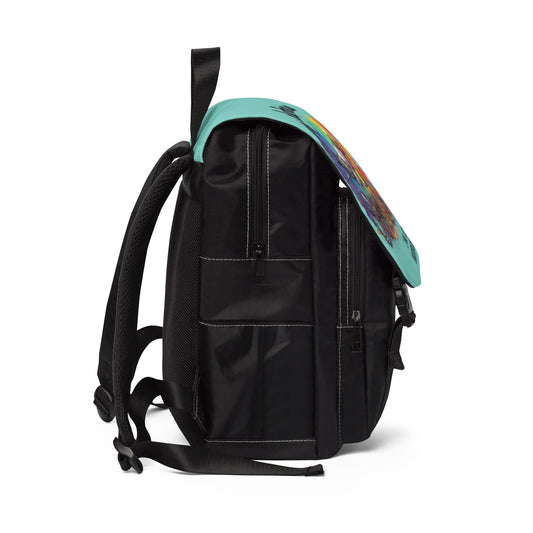 In my Defense I was Left Unsupervised - Funny Colorful Seagull Backpack