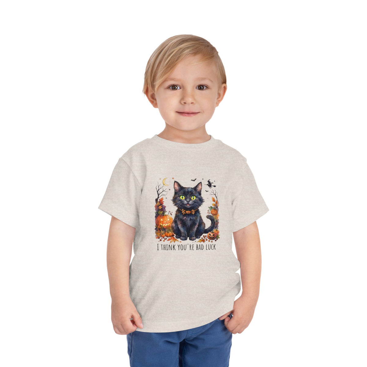 I Think You're Bad Luck, Black Cat Kids Halloween T-Shirt