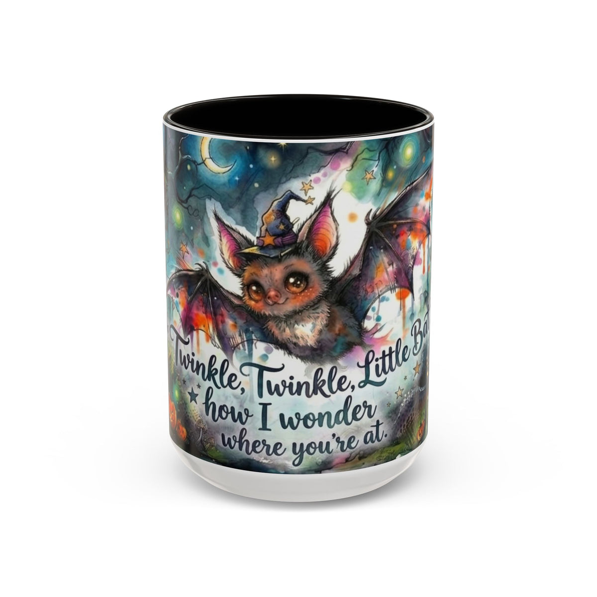Twinkle Twinkle Little Bat, Alice in Wonderland, Dark Academia 15oz Coffee Mug