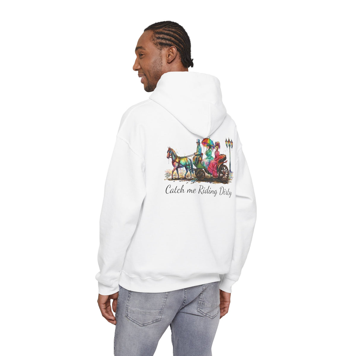 Catch Me Riding Dirty Victorian Carriage Hoodie - Front & Back Design
