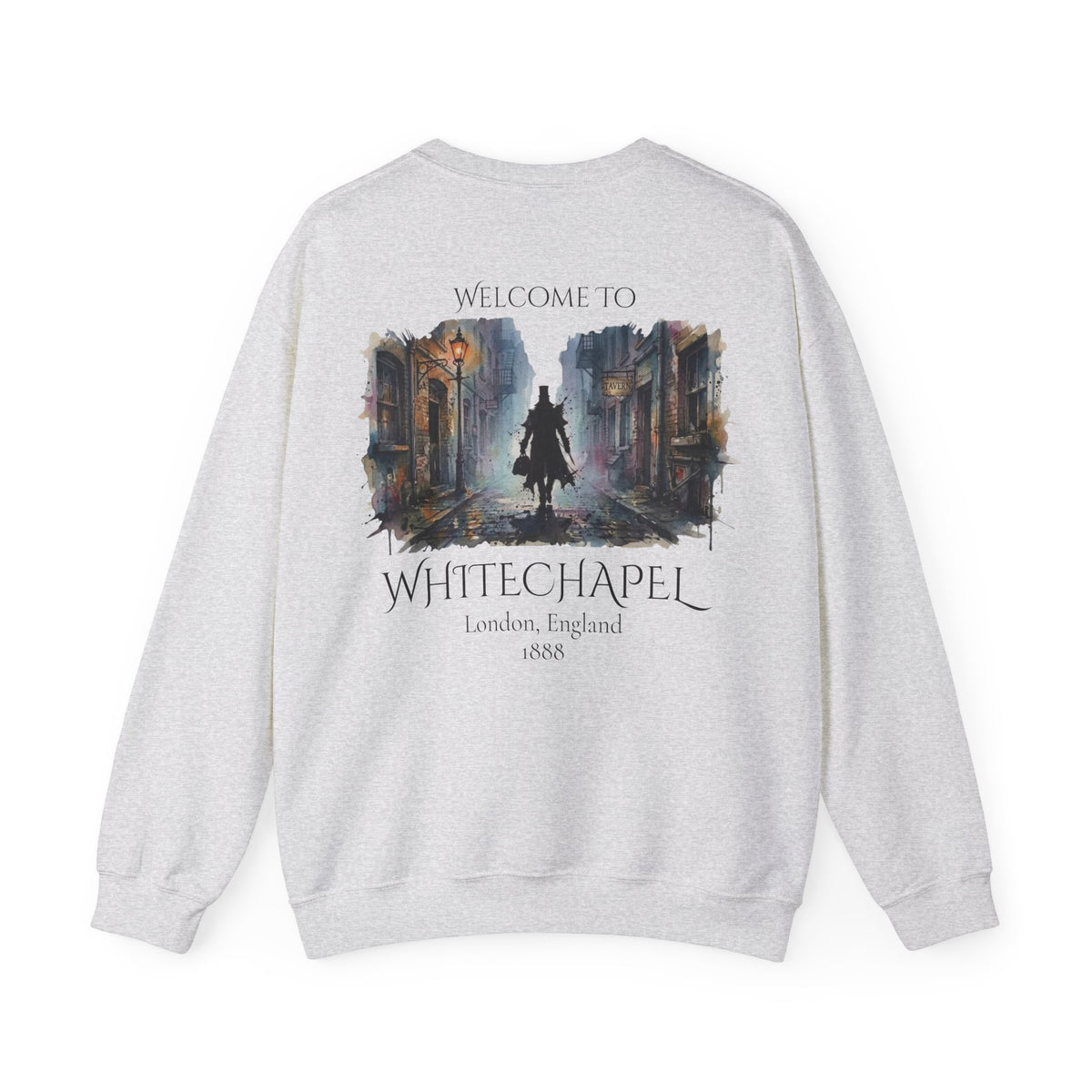 Welcome to Whitechapel, Jack the Ripper Adult Sweatshirt, Front & Back Design