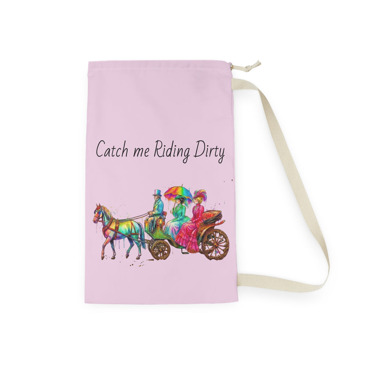 Catch Me Riding Dirty Victorian Carriage Laundry Bag